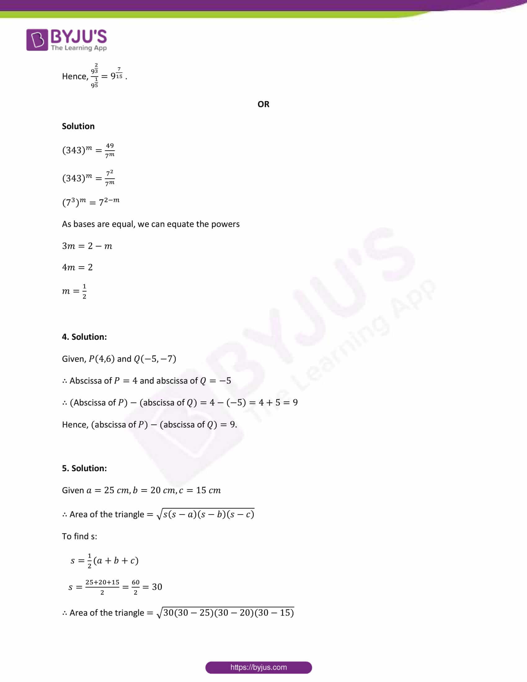 CBSE Sample Paper Class 9 Maths Set 1 Solution - Get PDF