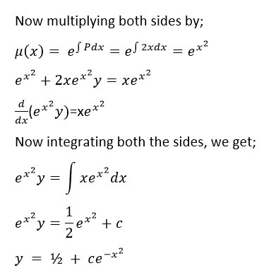 First order differential equation solution