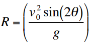 Horizontal Range Equation Horizontal Range Equation