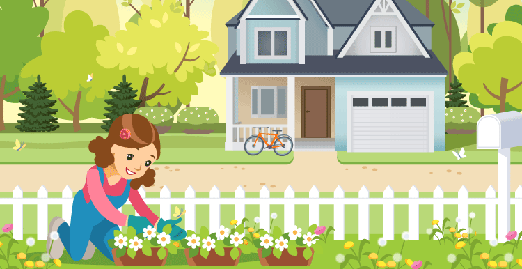 Flower Garden Cartoon Images - Free Download on Freepik