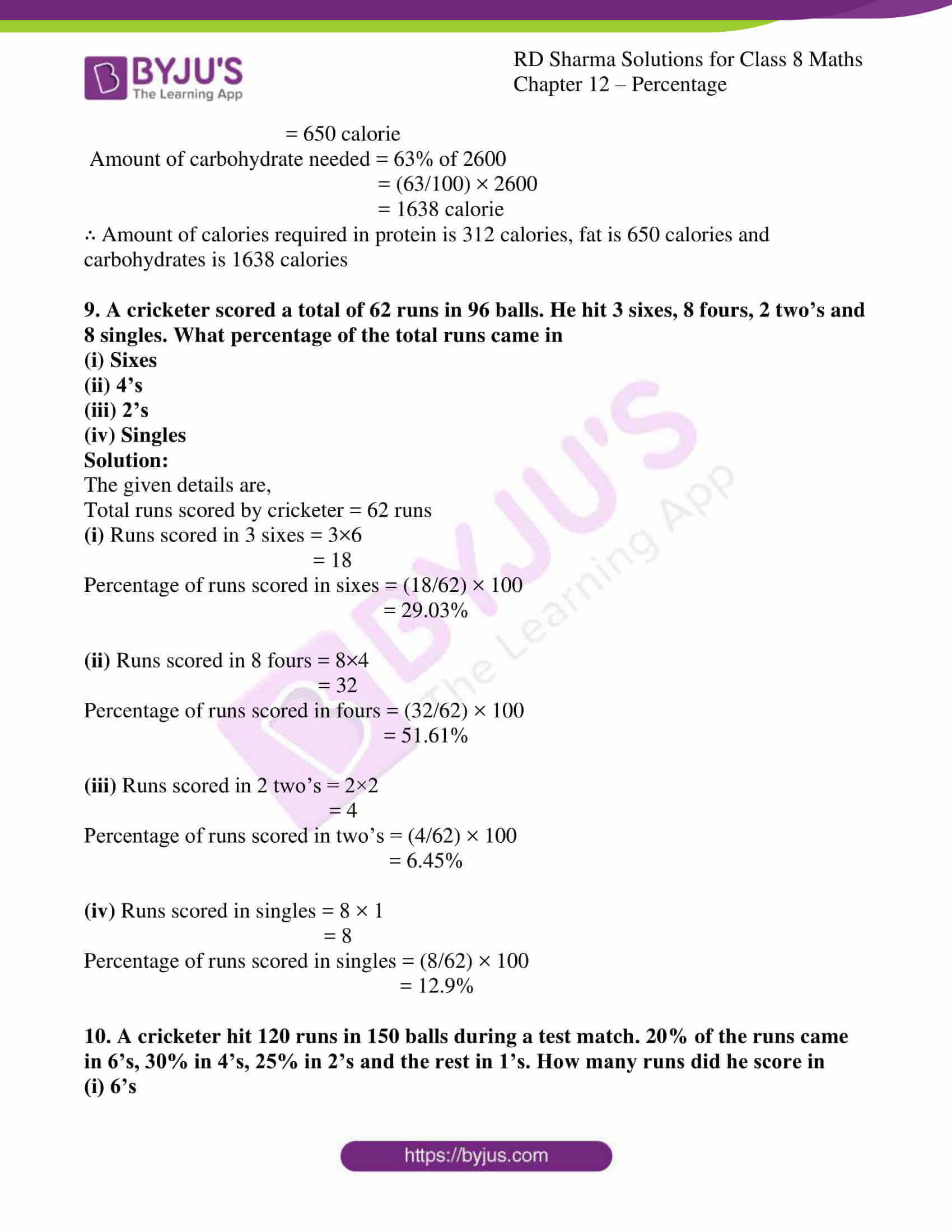 Rd Sharma Solutions For Class 8 Chapter 12 Percentage Exercise 12 2 Avail Free Pdf