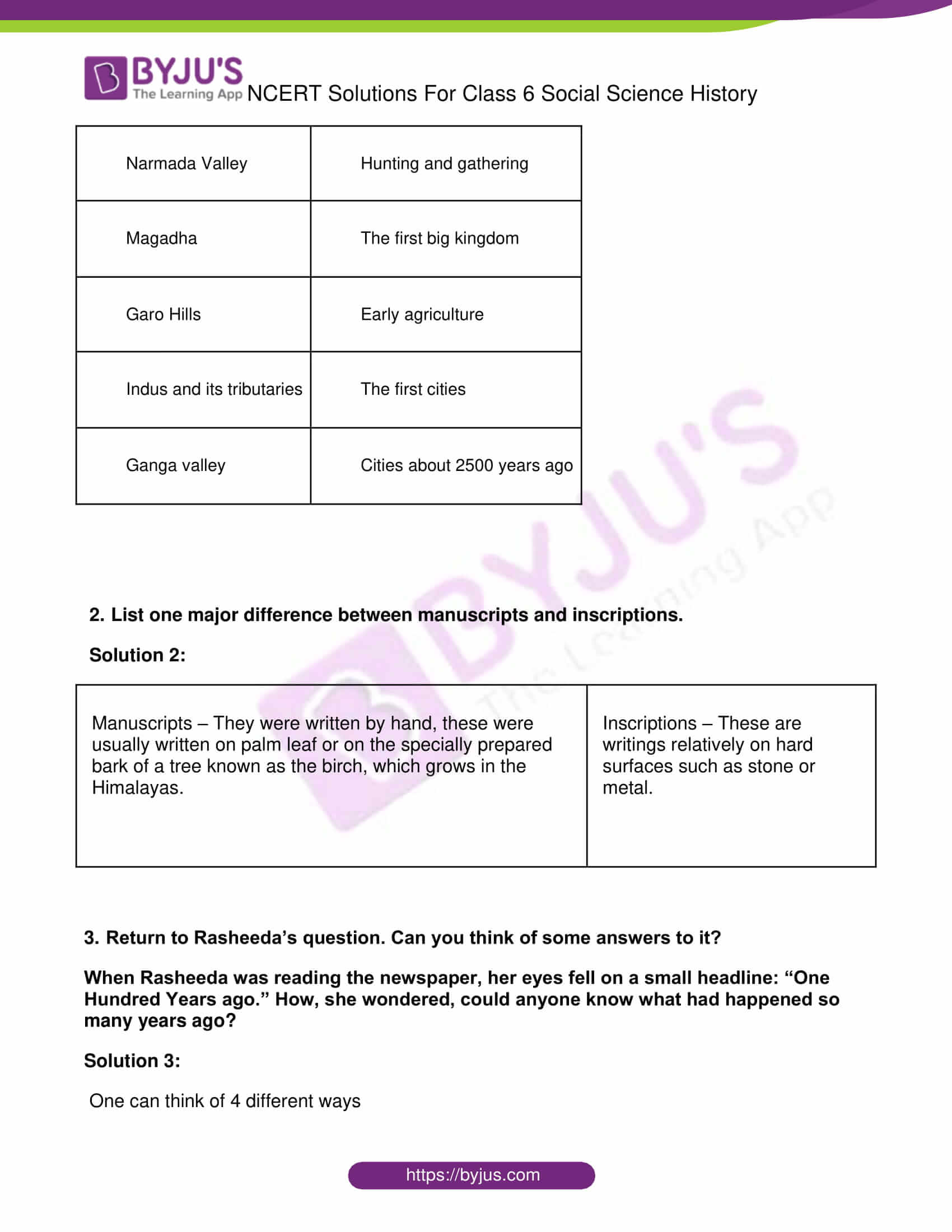 ncert solutions for class 6 history chapter 1 what