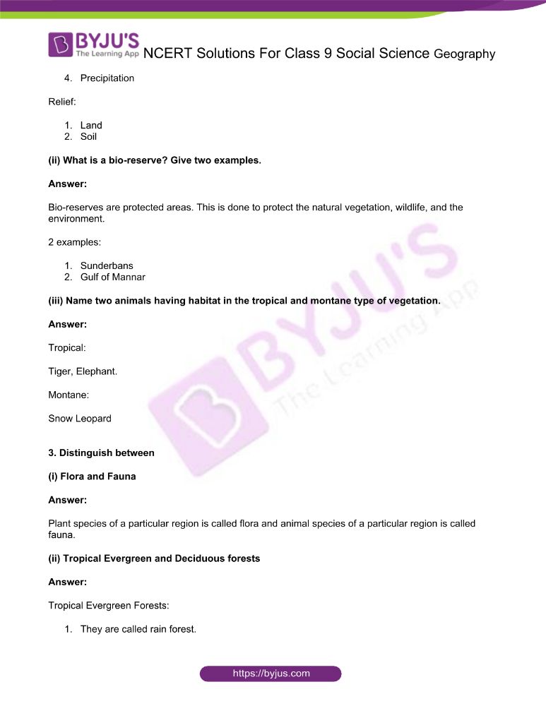 Ncert solutions for class 9 geography social science chapter 5 natural 