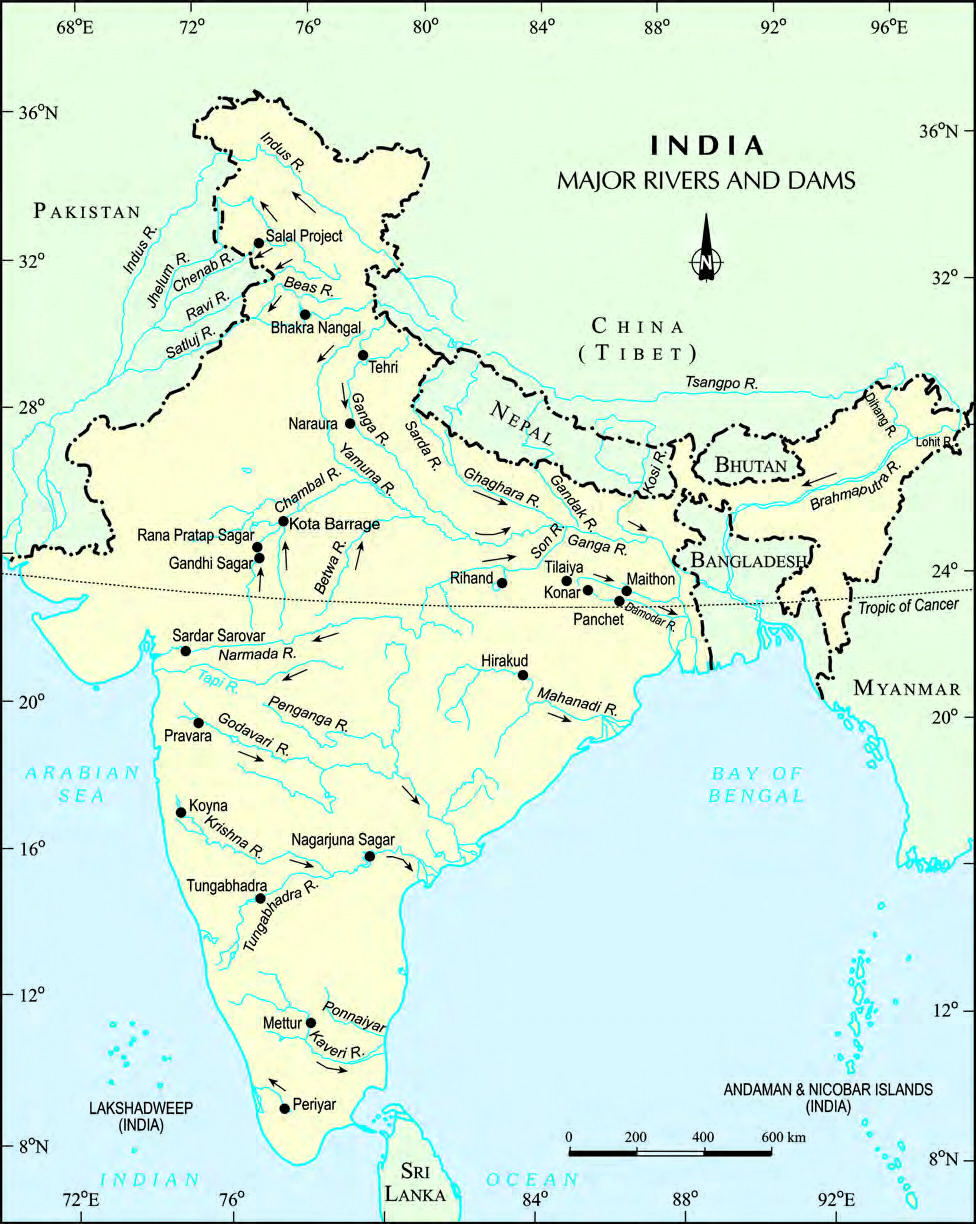 Major Rivers Of India Map | My XXX Hot Girl