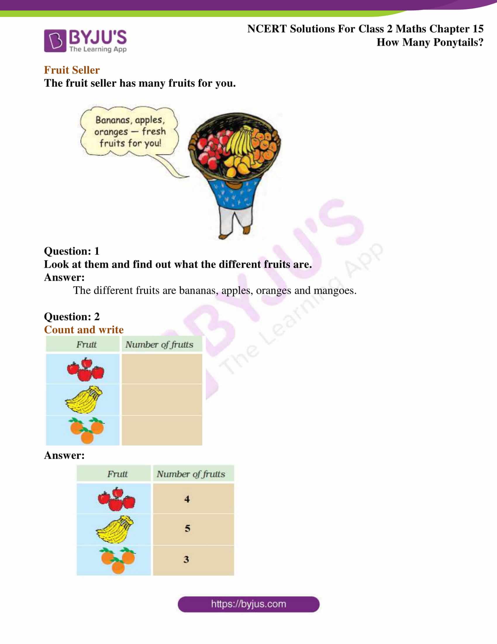 ncert solution class 2 maths chapter 15 ncert solution class 2 maths chapter 15