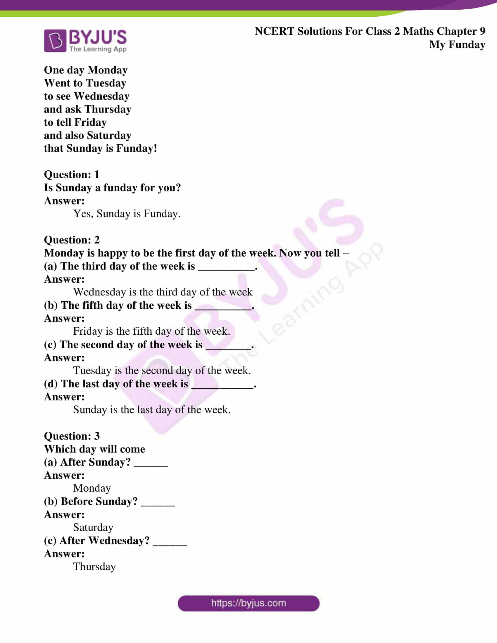 ncert solution class 2 maths chapter 9 ncert solution class 2 maths chapter 9