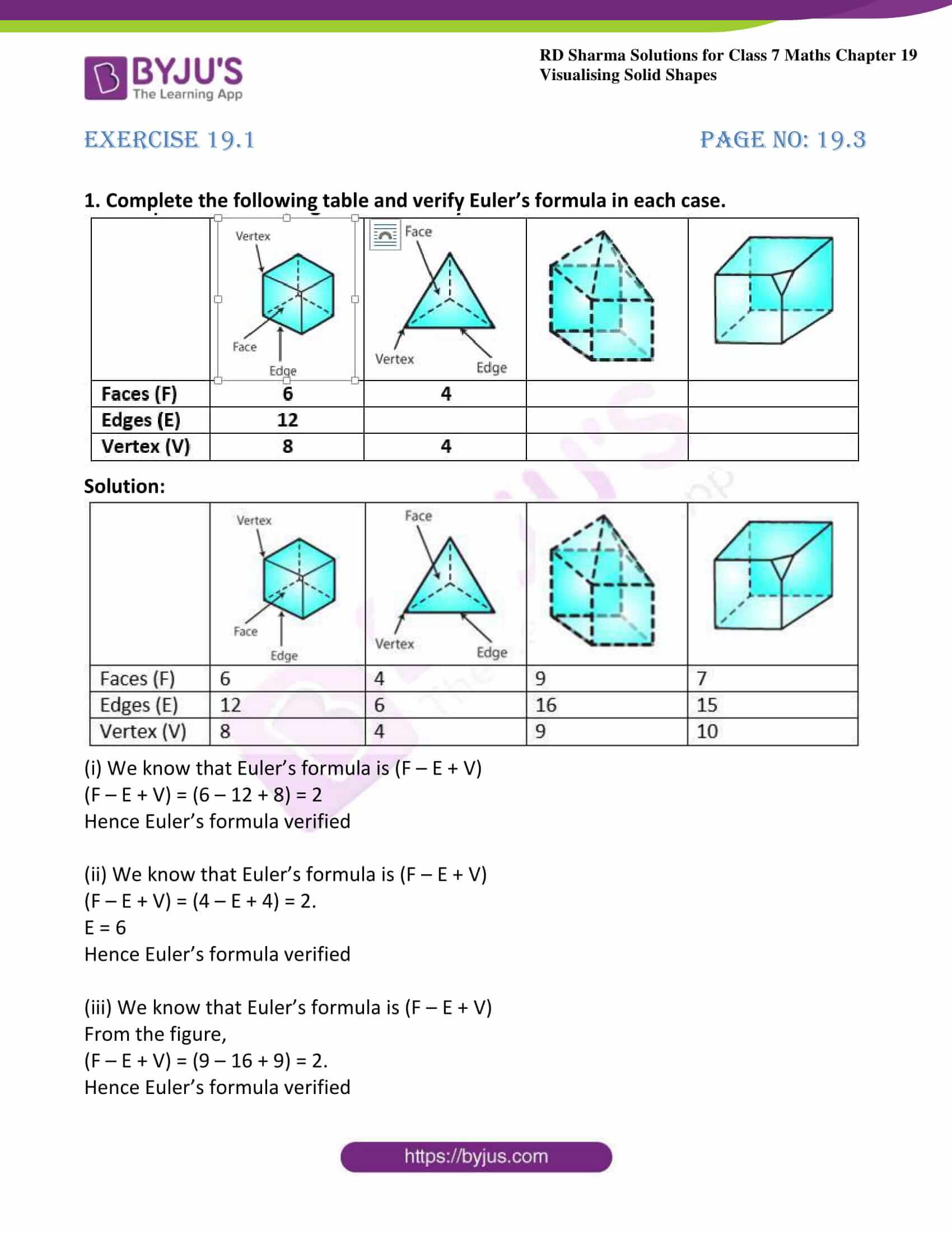 NCERT Solutions For Class Maths Chapter 13 Visualising 60 OFF