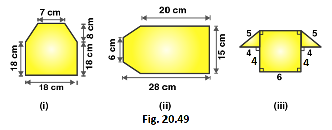 RD Sharma Solutions for Class 8 Maths Chapter 20 – Mensuration – I (Area of a Trapezium and a Polygon) image - 19