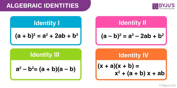 Algebraic Identities | Standard Algebraic Identities with Examples