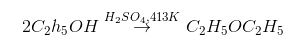 Dehydration of alcohols reaction