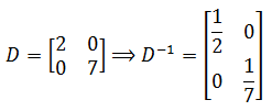 Diagonal and inverse diagonal of A