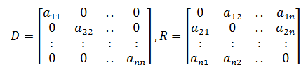 Diagonal and reminder matrices