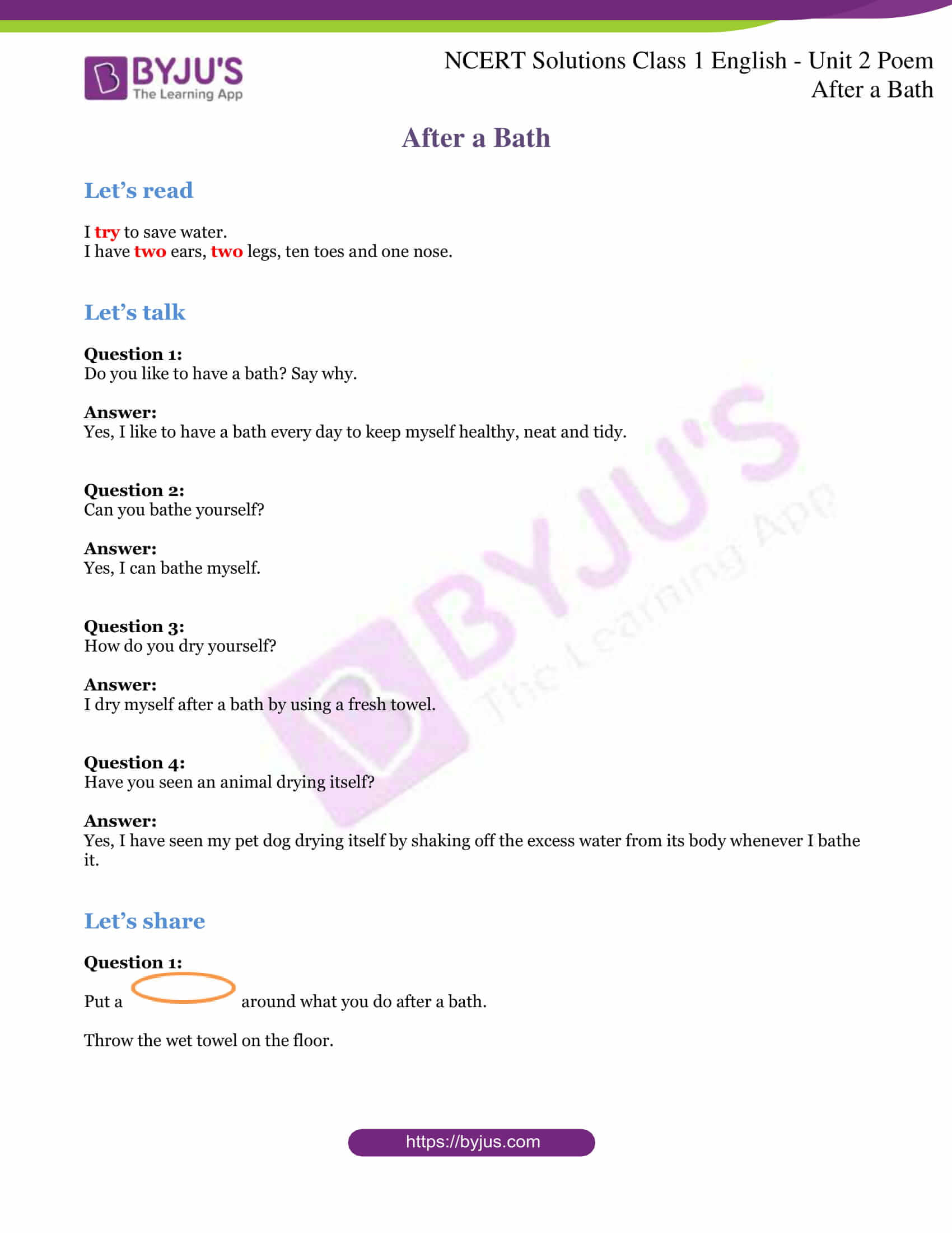 ncert sol class 1 english unit 2 poem 1 ncert sol class 1 english unit 2 poem 1