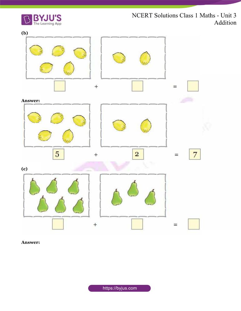 NCERT Solutions Class 1 Maths Chapter 3 Addition 13 NCERT Solutions Class 1 Maths Chapter 3 Addition 13