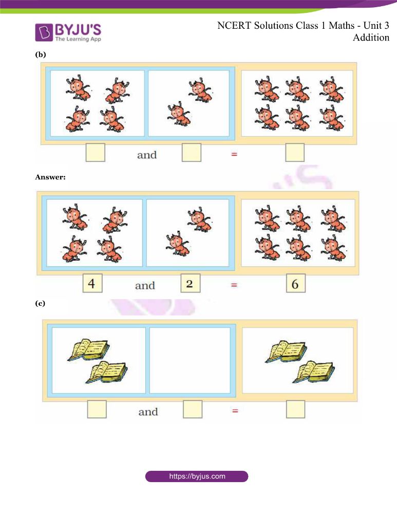 NCERT Solutions For Class 1 Maths Chapter 3 Addition PDF