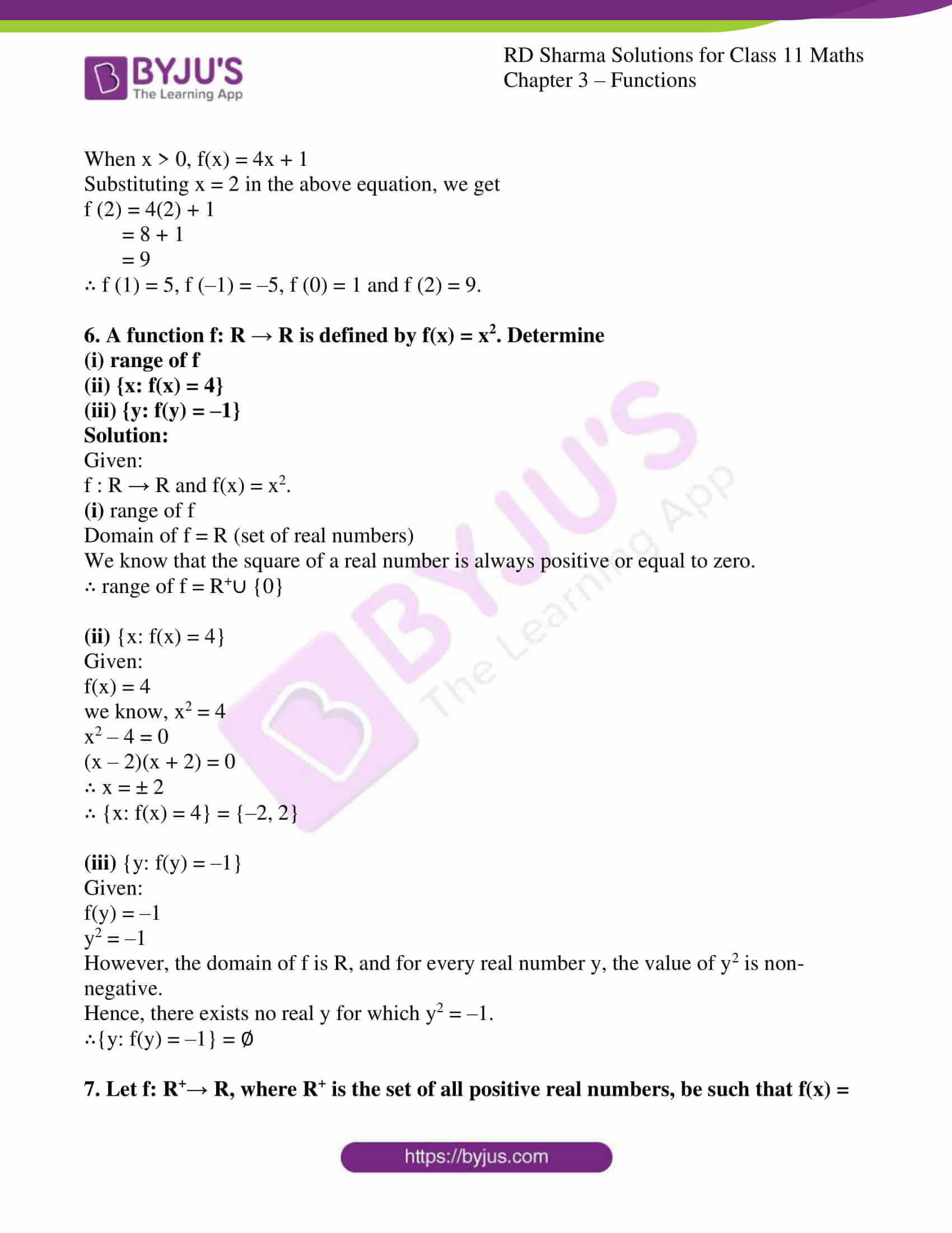 Rd Sharma Solutions For Class 11 Chapter 3 Functions