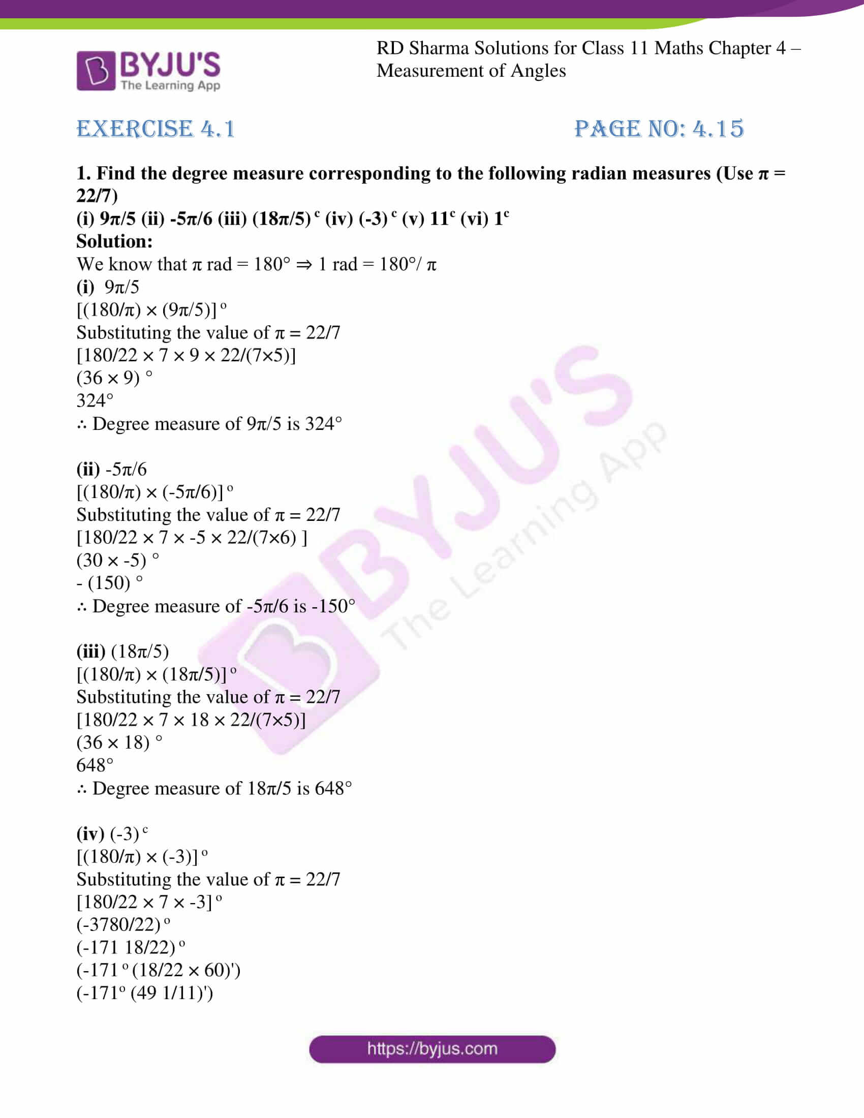 rd sharma class 11 maths ch 4 measurement of angles 1