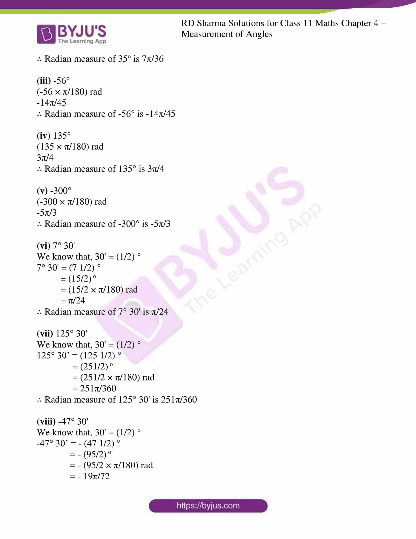 rd sharma class 11 maths ch 4 measurement of angles 3