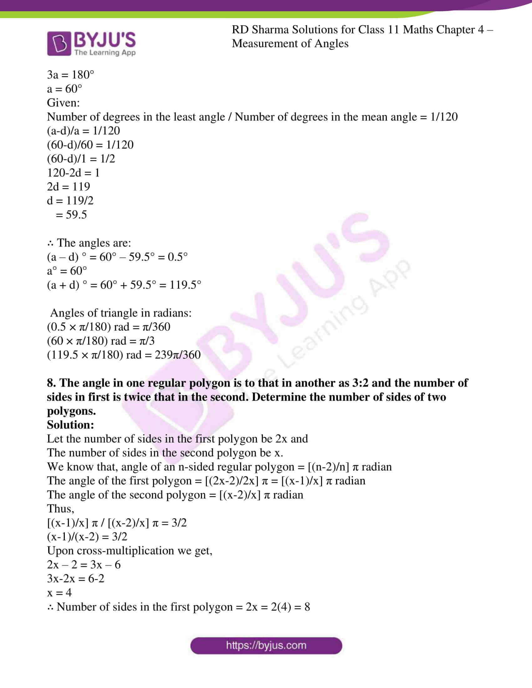 rd sharma class 11 maths ch 4 measurement of angles 7