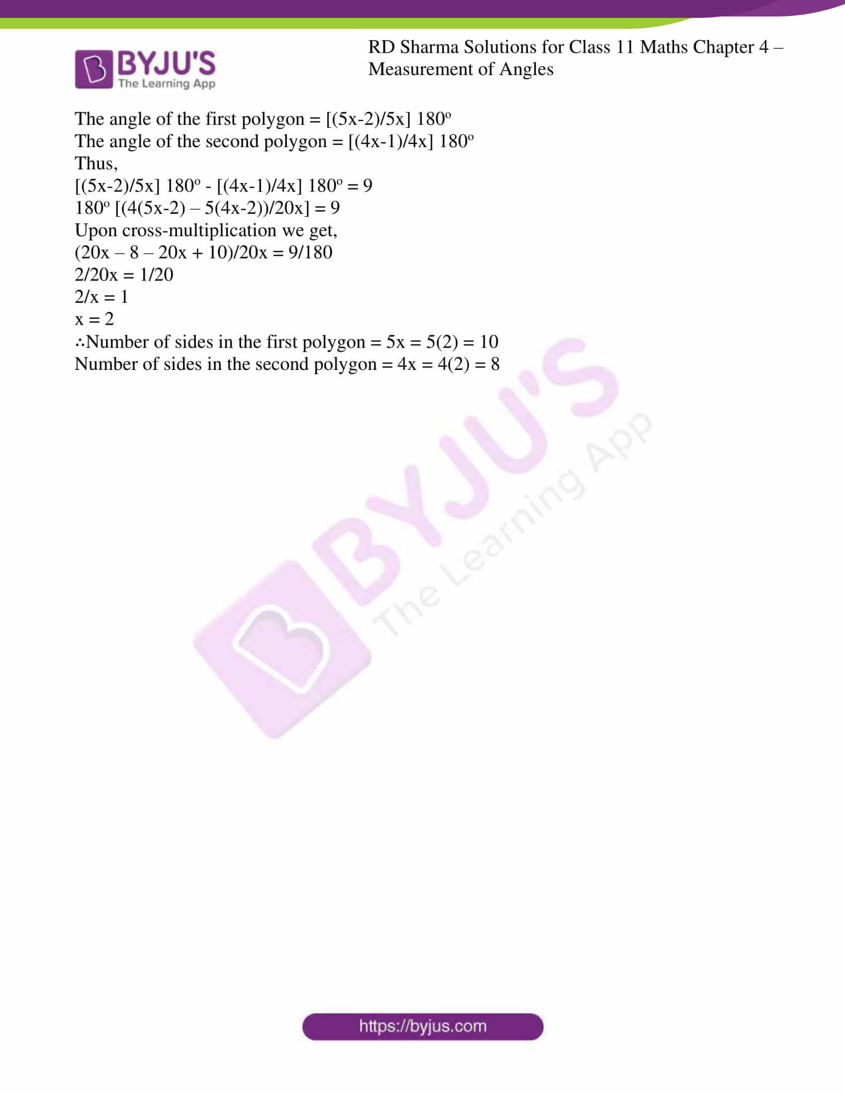 rd sharma class 11 maths ch 4 measurement of angles 9