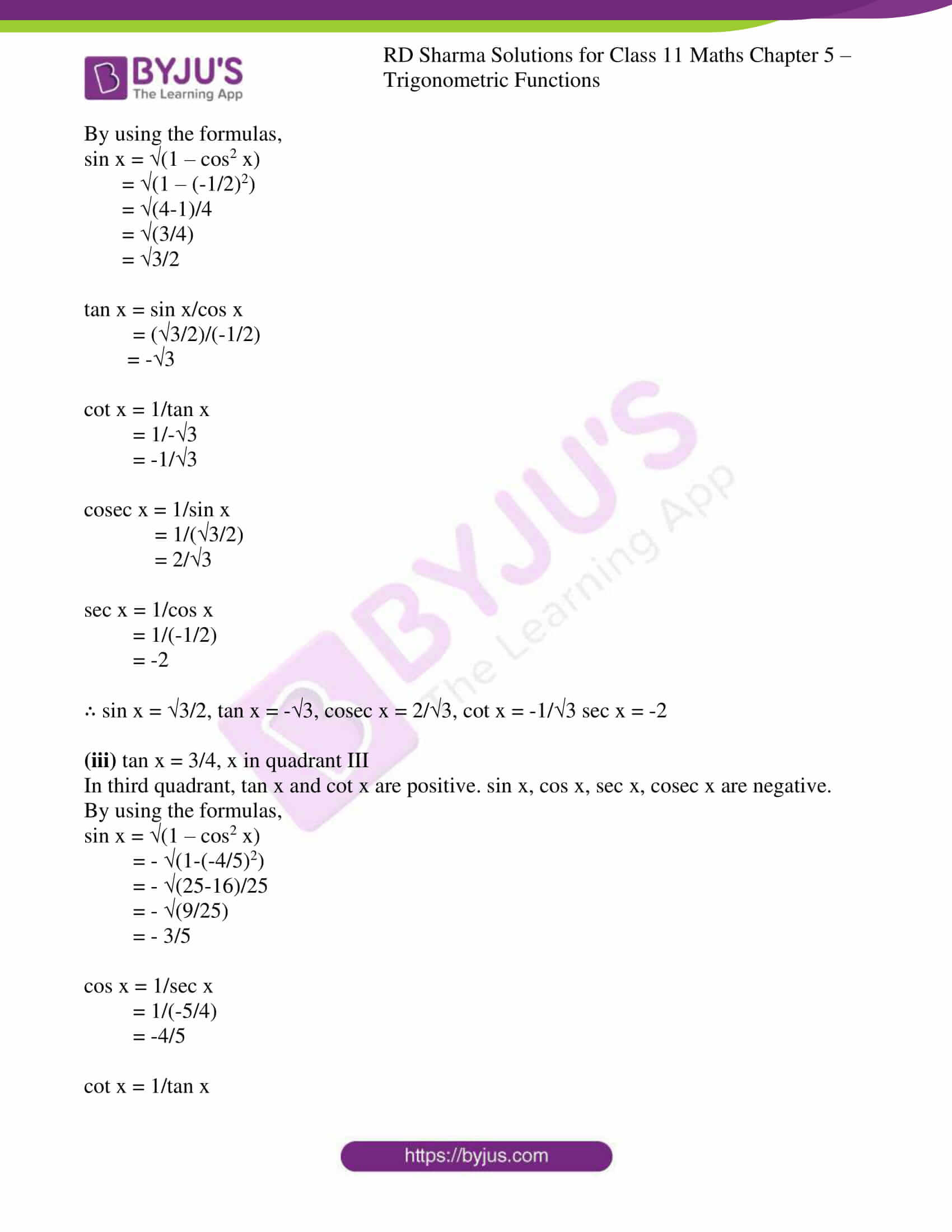 rd sharma class 11 maths ch 5 trigonometric ex 2 2