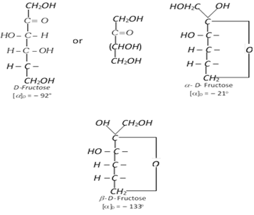 fructose linear structure