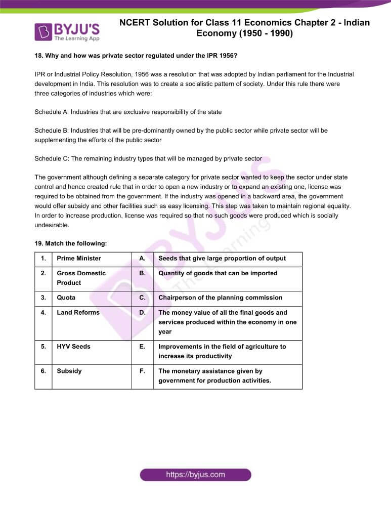 ncert-solution-for-class-11-economics-chapter-2-indian-economy-1950