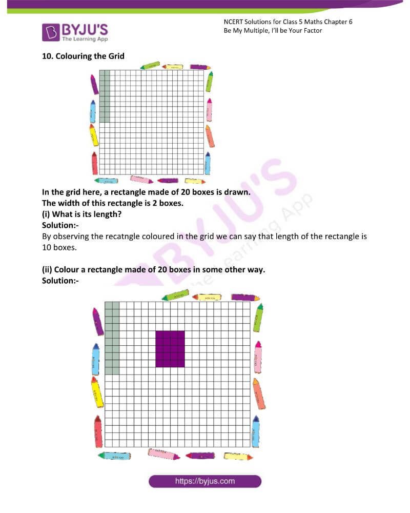 NCERT Solutions Class 5 Maths Chapter 6 Be My Multiple I'll Be Your Factor Click Here to Download