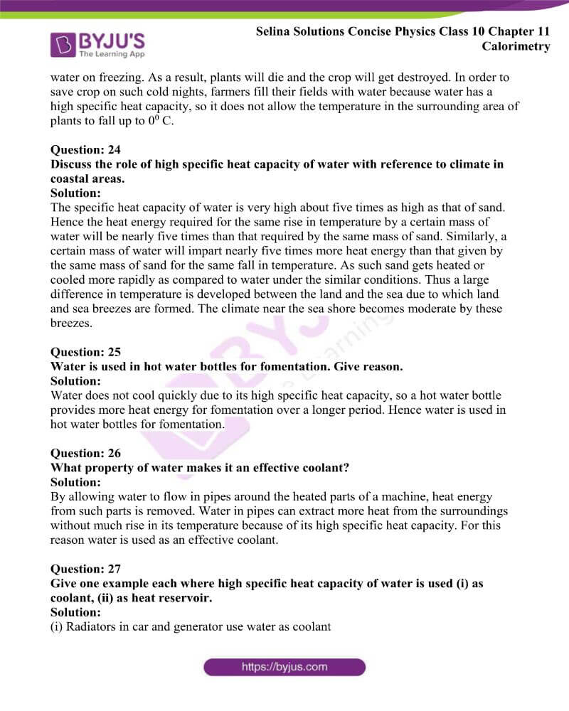 Selina Solutions Concise Physics Class 10 Chapter 11 Calorimetry 5