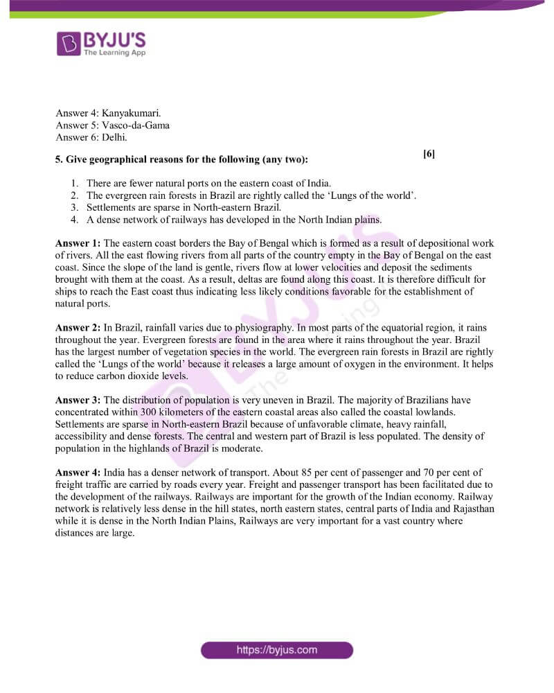 Maharashtra SSC Board Geography Solved Previous Year Question Paper 2019 4 Maharashtra SSC Board Geography Solved Previous Year Question Paper 2019 4