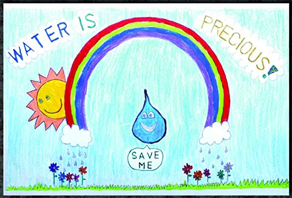 drawing for kids on save water