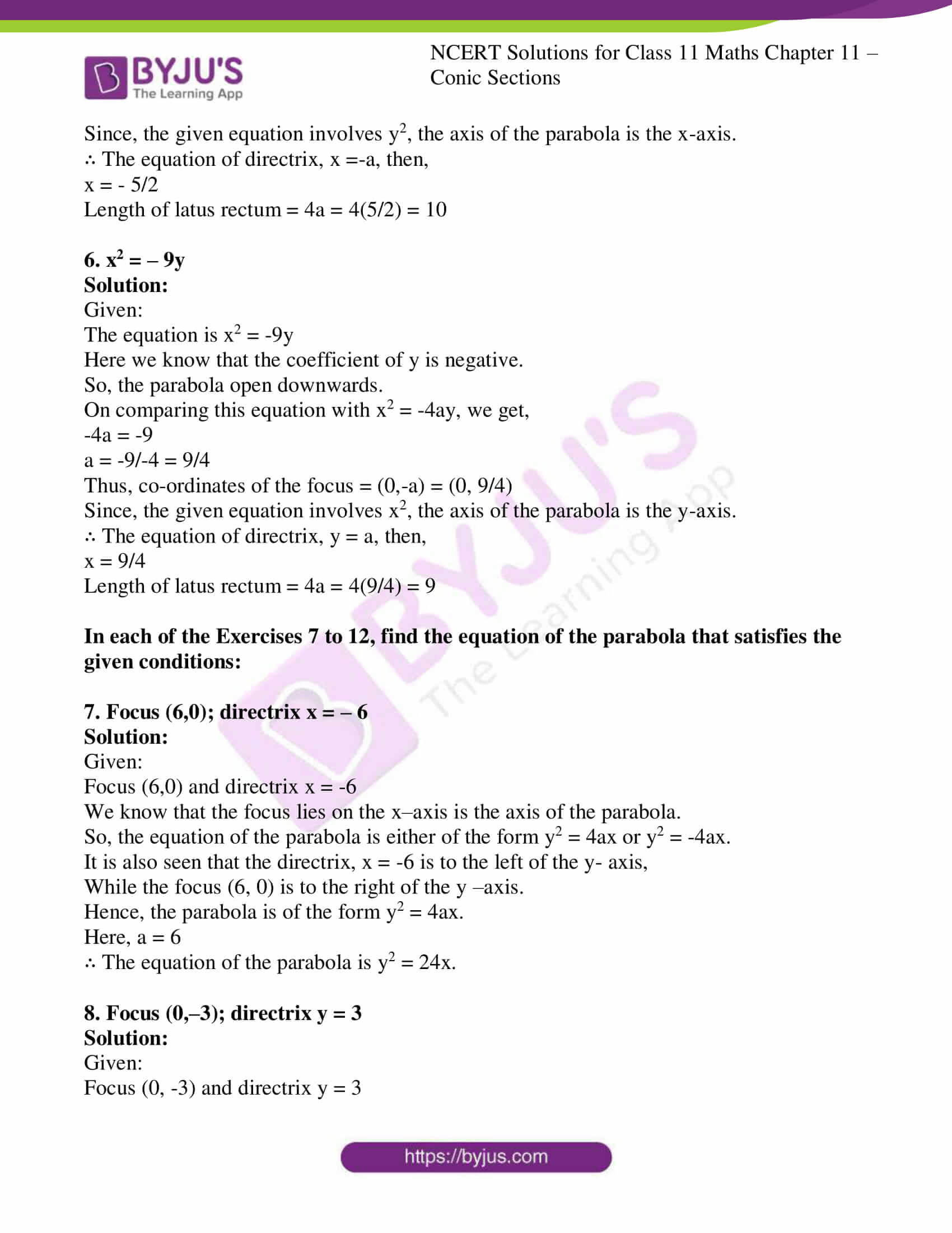 ncert solution class 11 chapter 11 conic sections ex 2 3