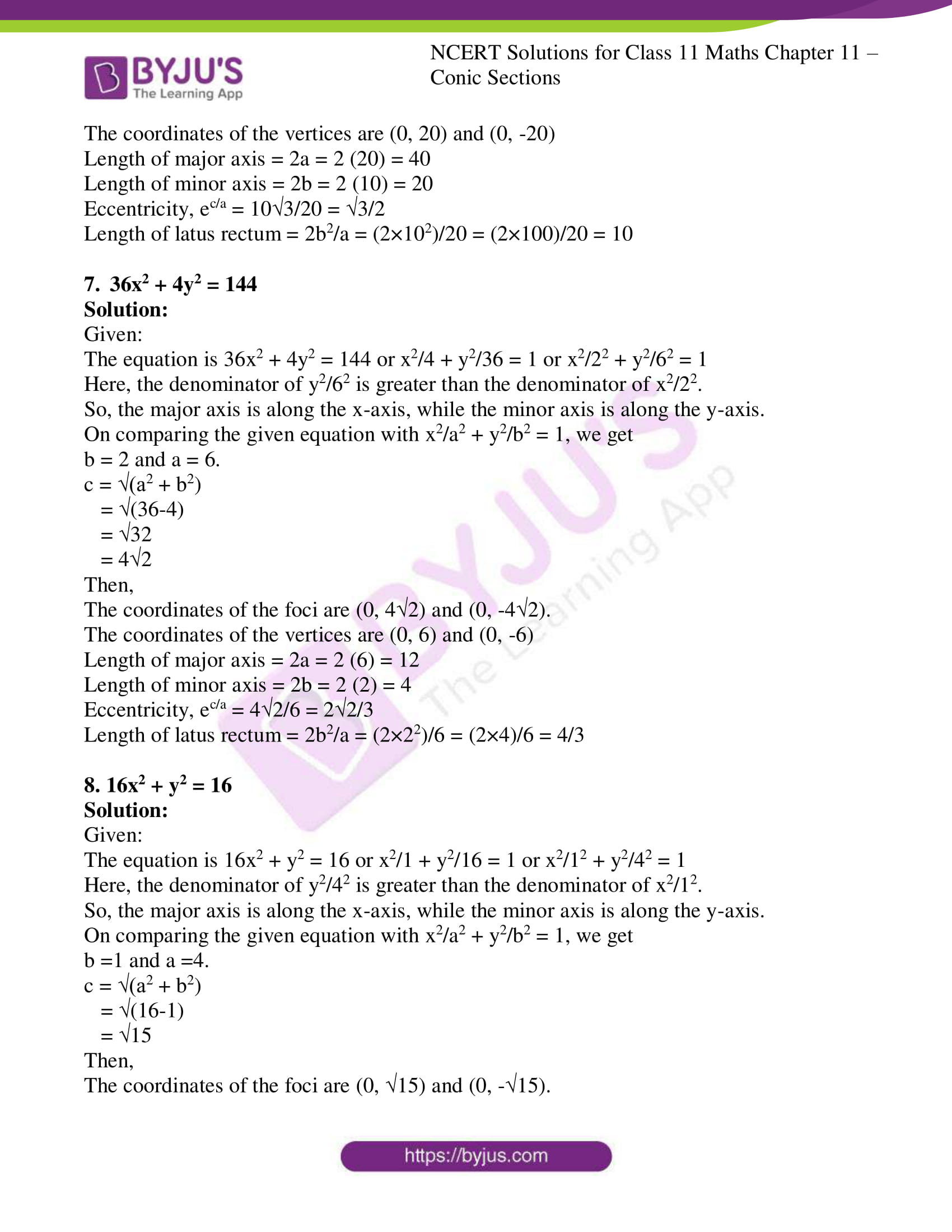 ncert solution class 11 chapter 11 conic sections ex 3 04