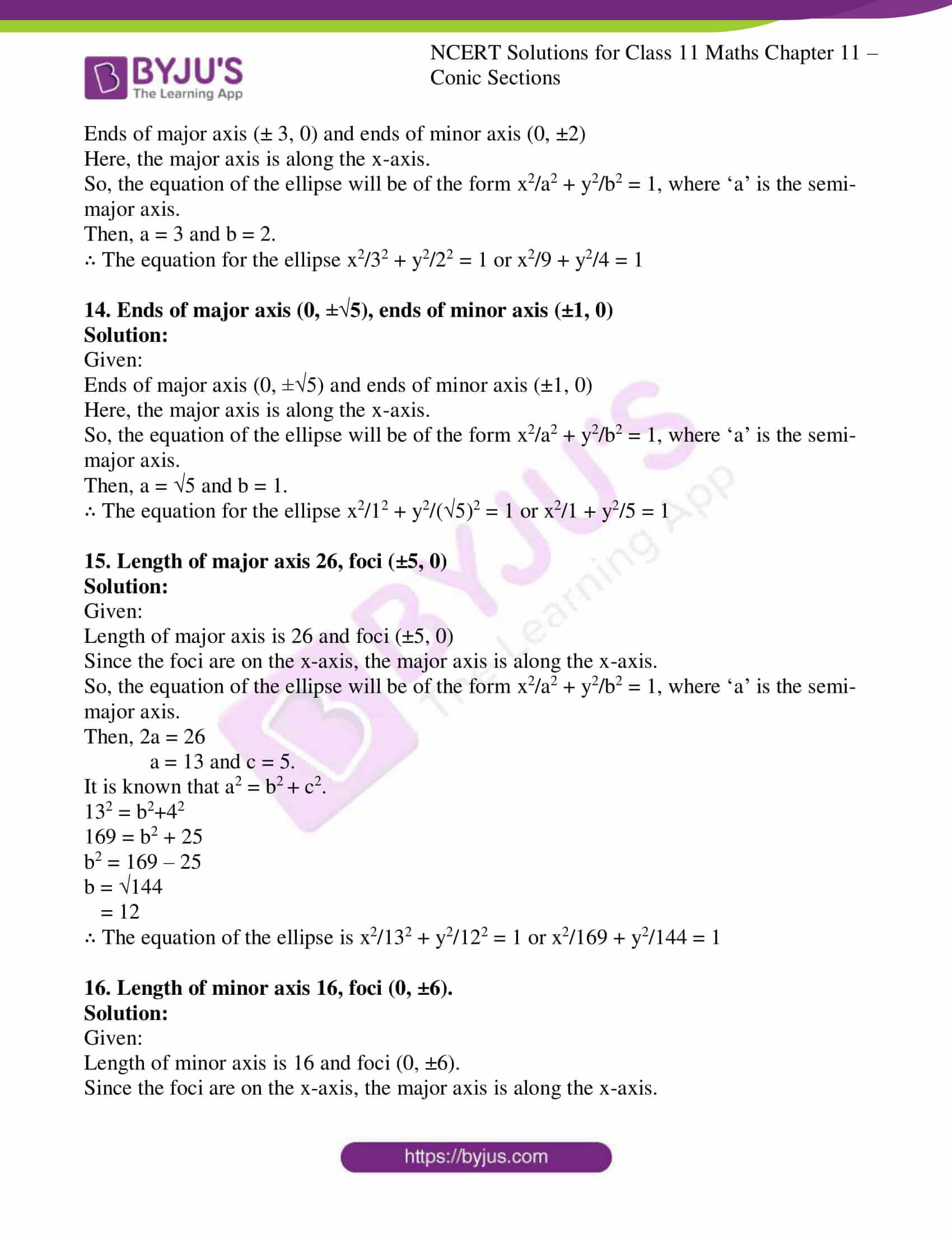 ncert solution class 11 chapter 11 conic sections ex 3 07