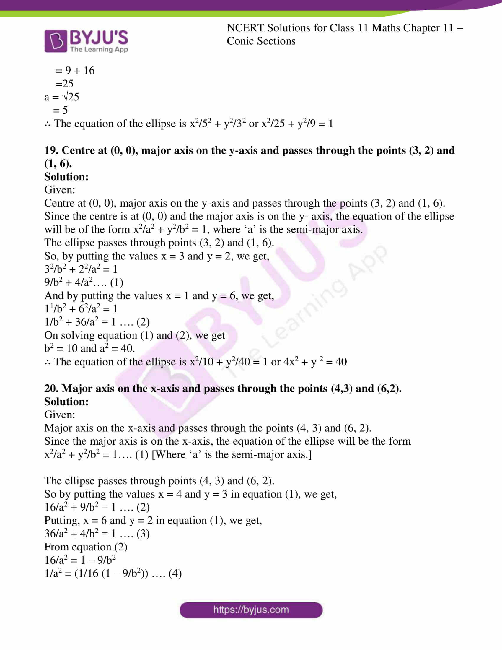 ncert solution class 11 chapter 11 conic sections ex 3 09