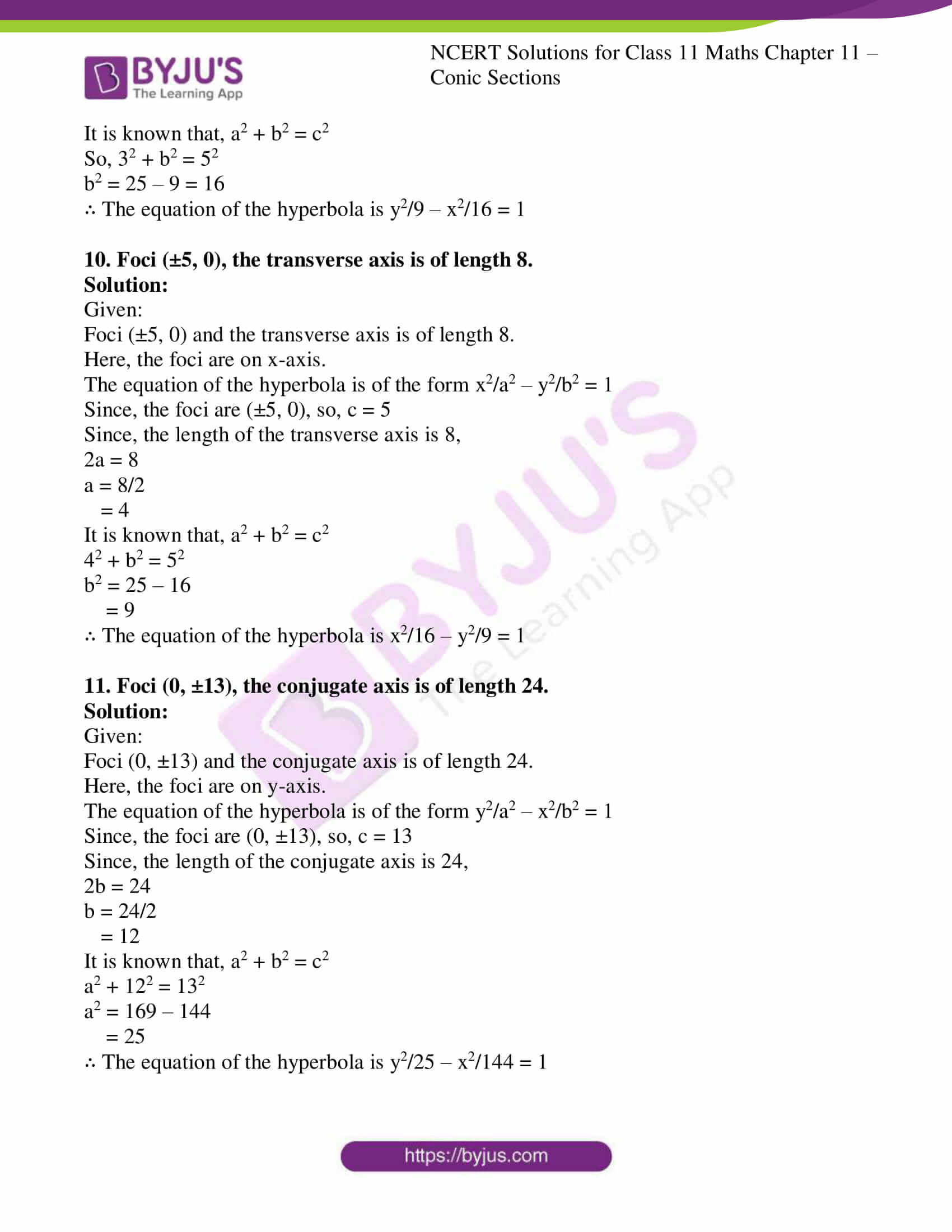 ncert solution class 11 chapter 11 conic sections ex 4 5