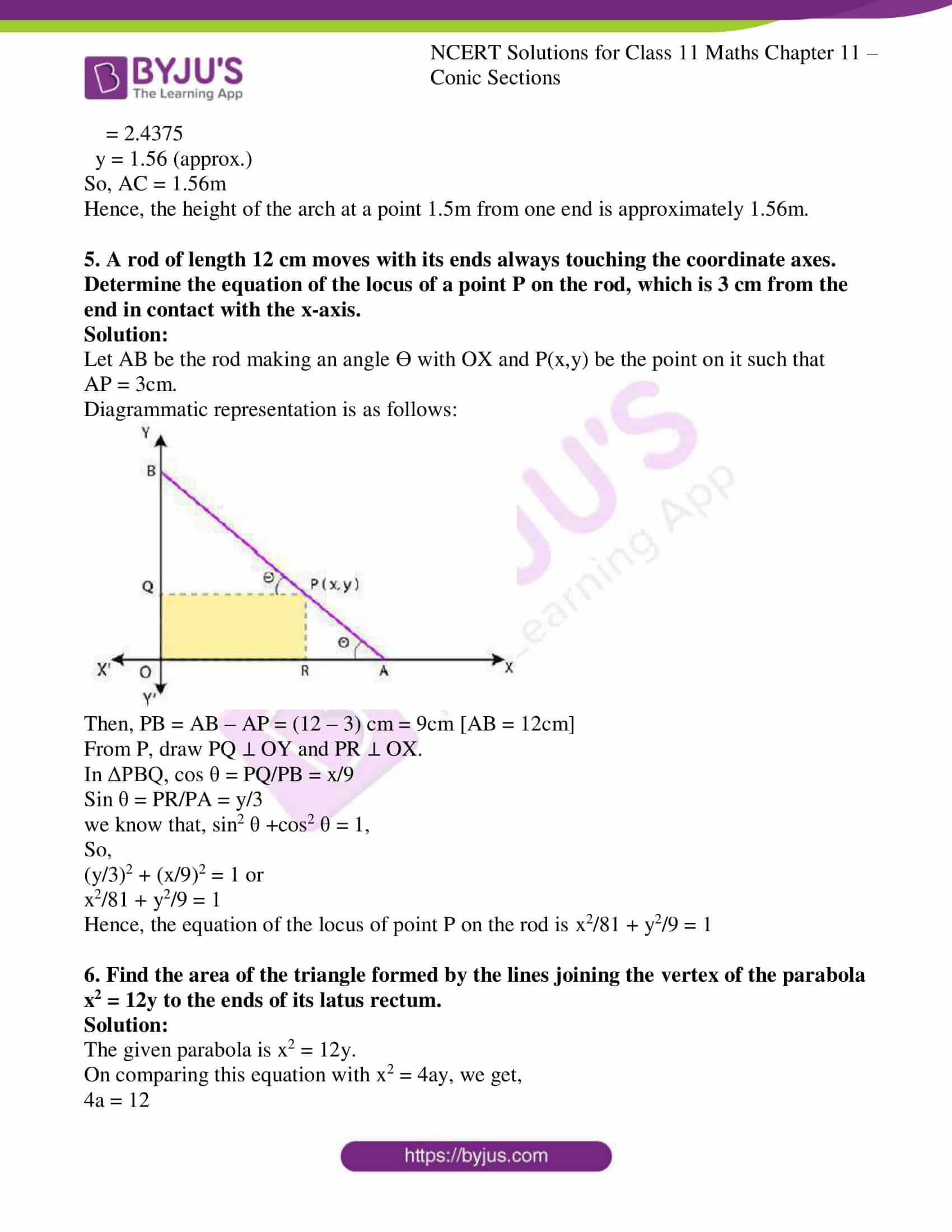 ncert solution class 11 chapter 11 conic sections mis 5