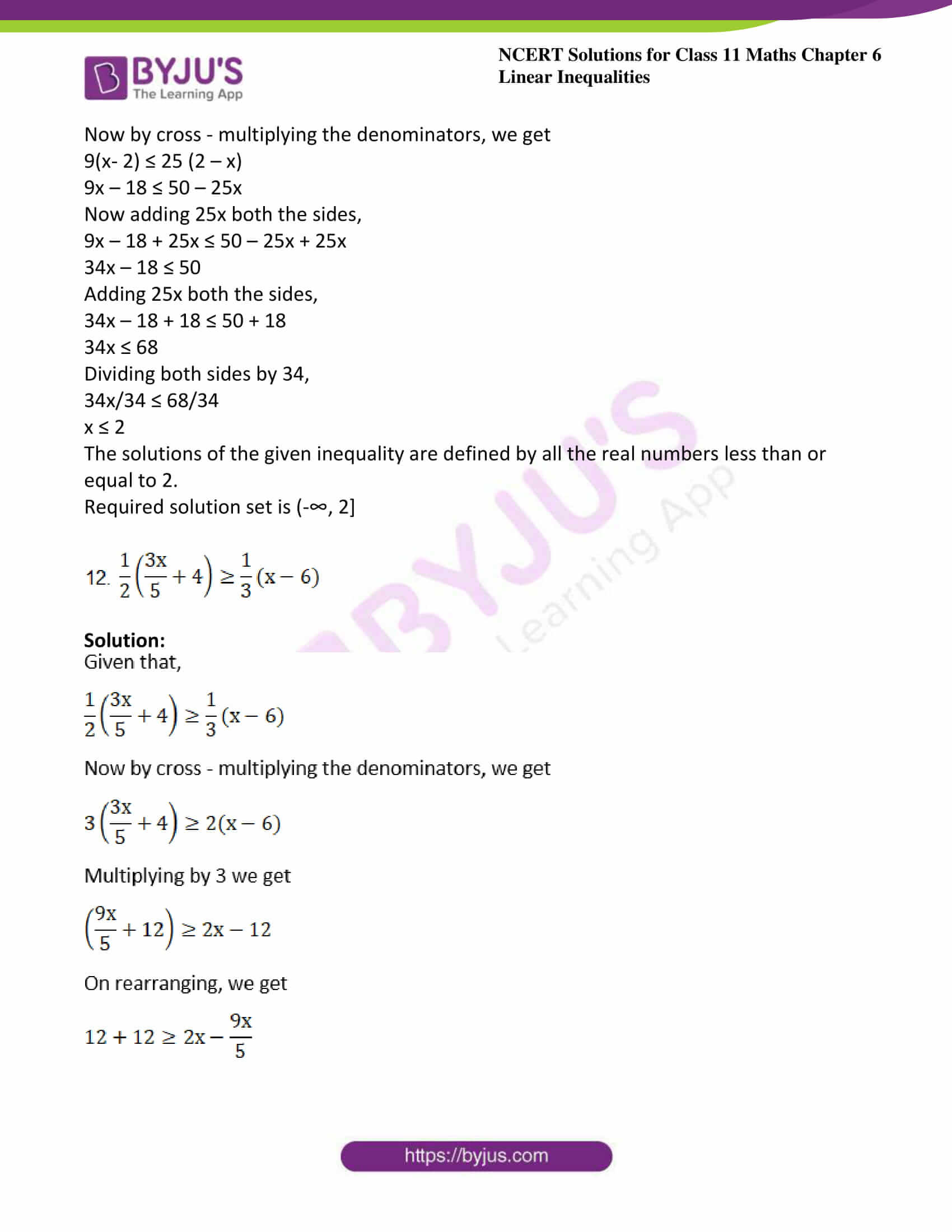 Ncert Solution Class 11 Chapter 6 Linear Inequalities Ex 1 07 Ncert Solution Class 11 Chapter 6 Linear Inequalities Ex 1 07