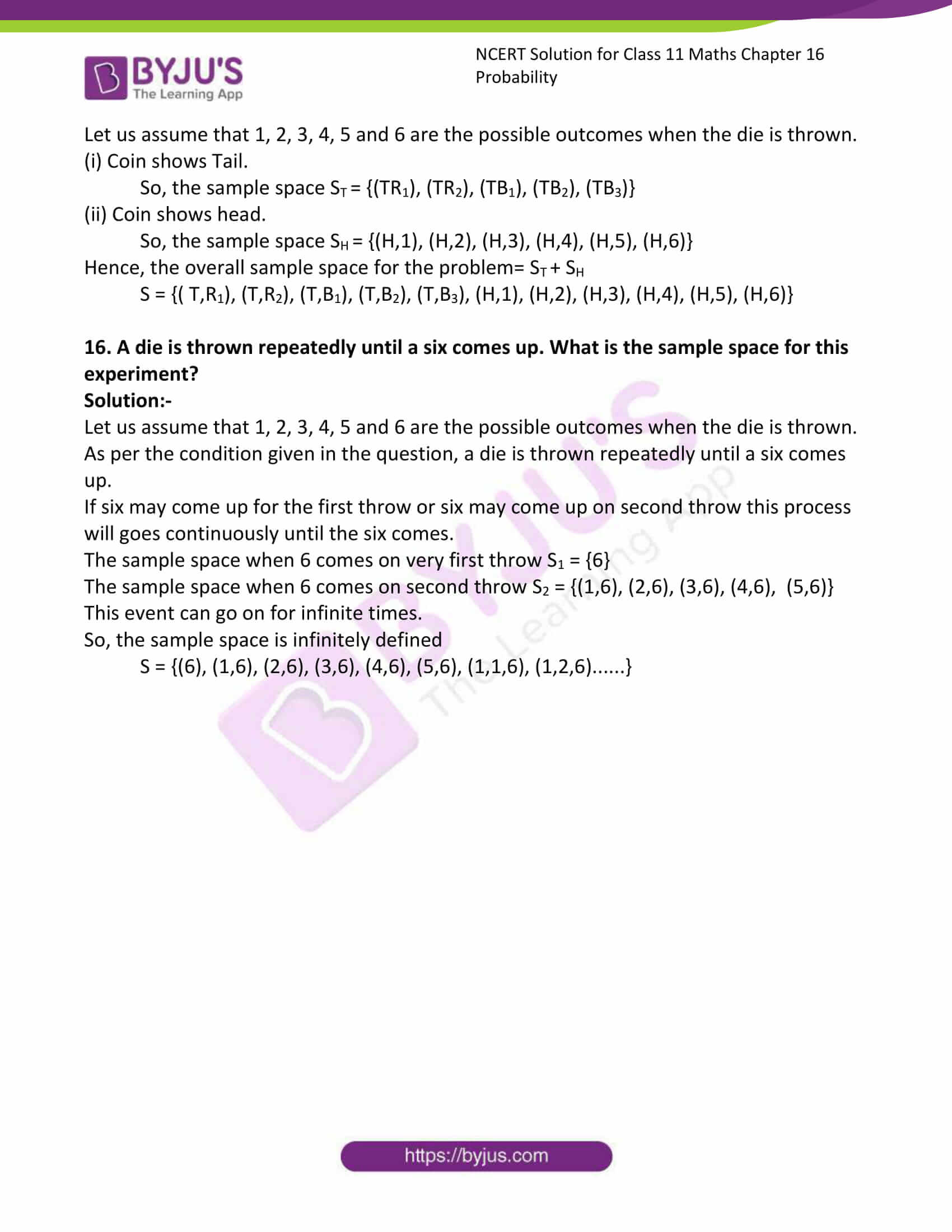 ncert sol class 11 maths ch 16 ex 1 6 ncert sol class 11 maths ch 16 ex 1 6