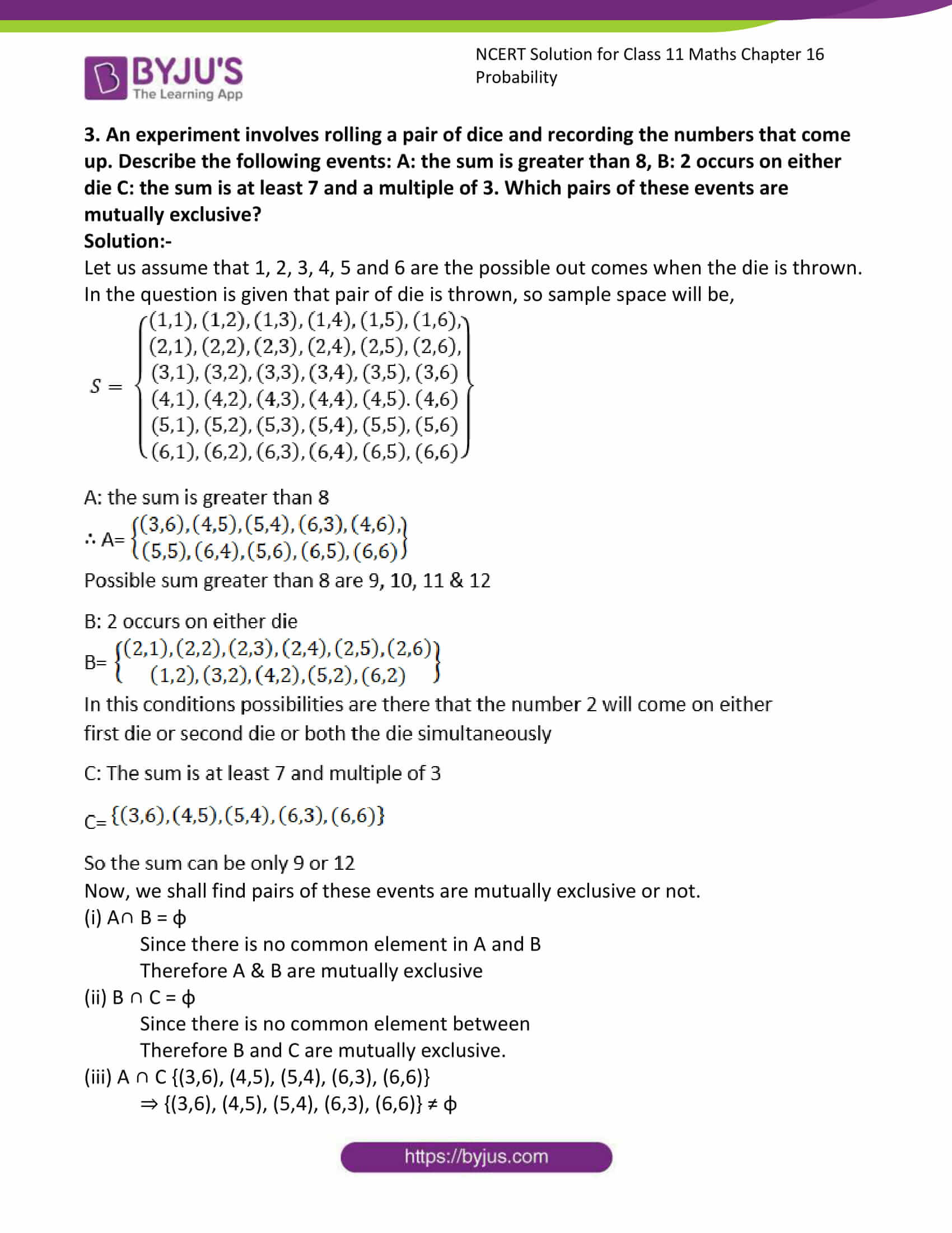 ncert sol class 11 maths ch 16 ex 2 03 ncert sol class 11 maths ch 16 ex 2 03