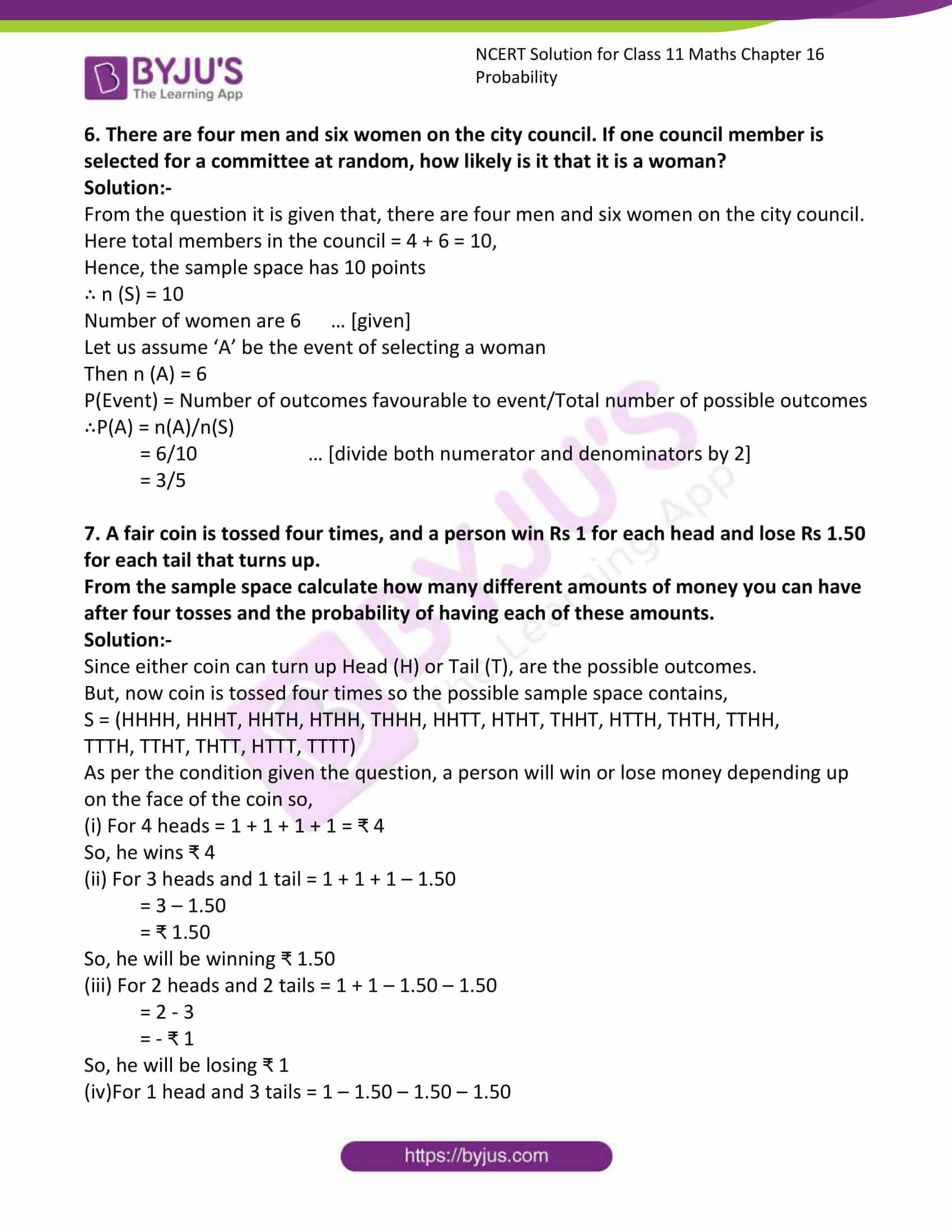 ncert sol class 11 maths ch 16 ex 3 05 ncert sol class 11 maths ch 16 ex 3 05