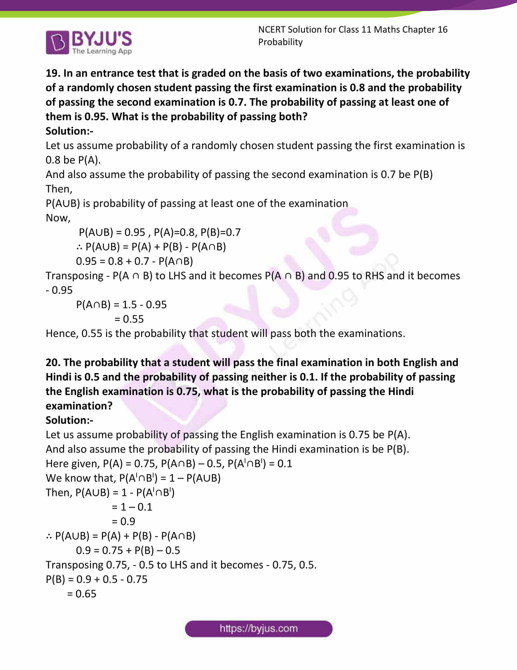 ncert sol class 11 maths ch 16 ex 3 13 ncert sol class 11 maths ch 16 ex 3 13