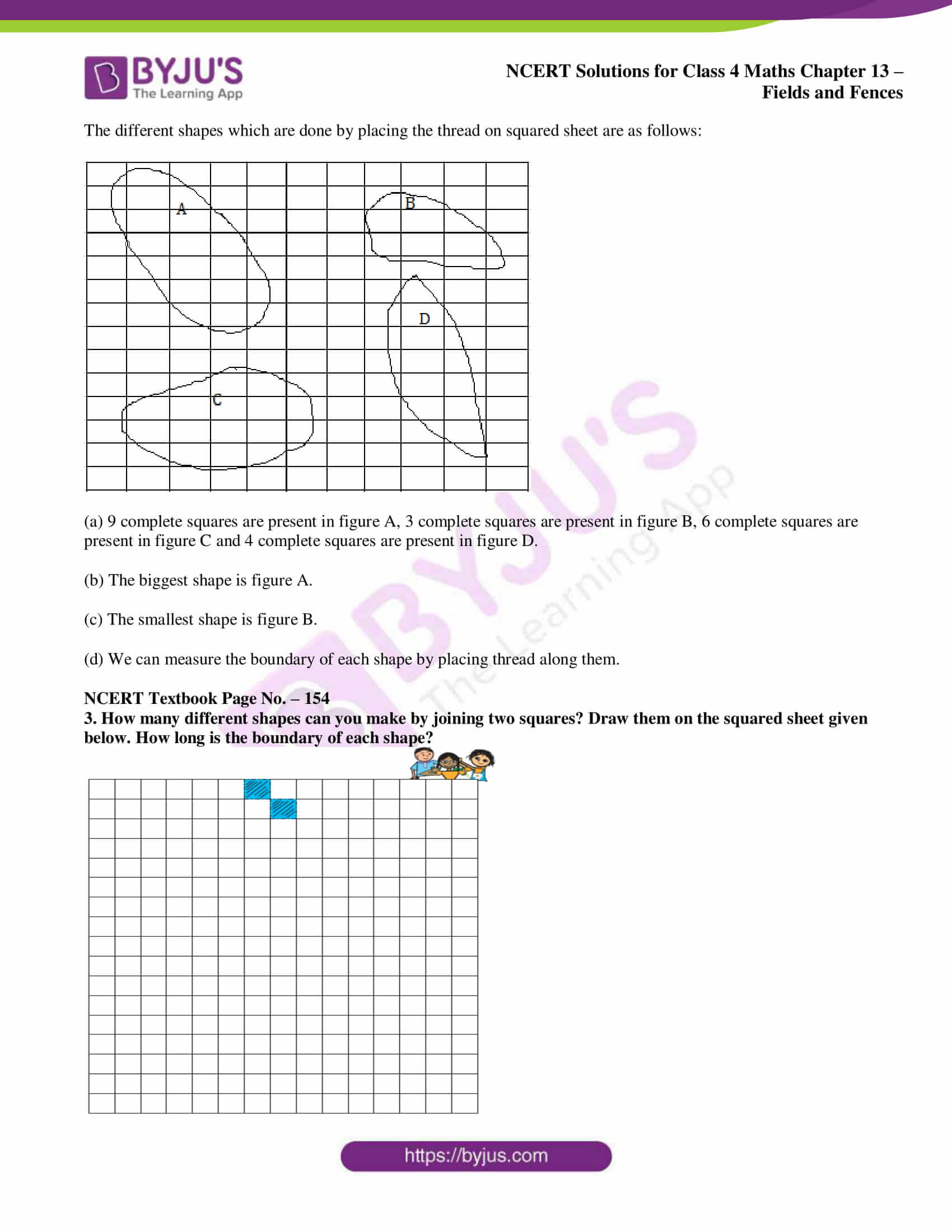 NCERT Solutions Class 4 Maths Chapter 13 Fields and Fences Download Now