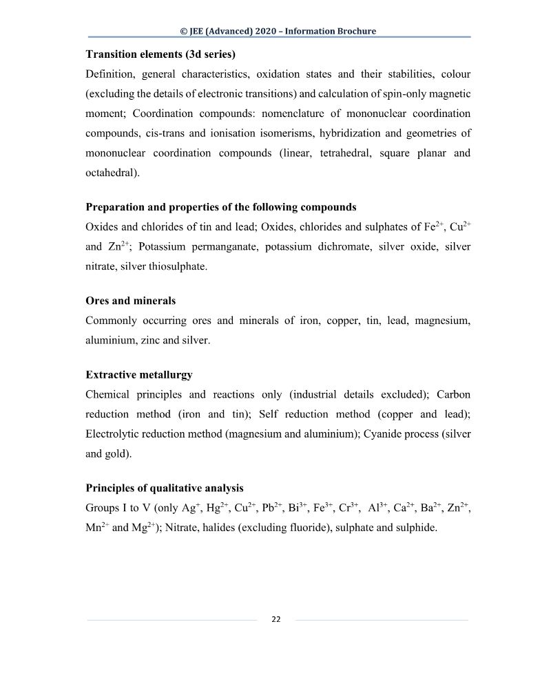 JEE Advanced 2020 Information Brochure Released by IIT Delhi