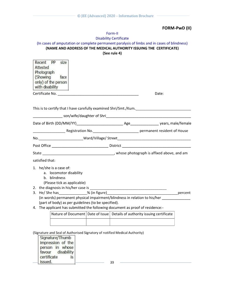 JEE Advanced 2020 Information Brochure Released by IIT Delhi