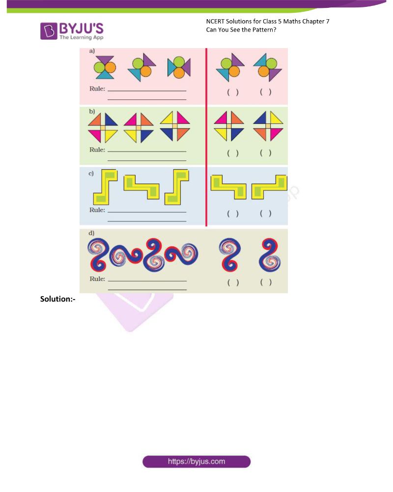 ncert solutions class 5 maths chapter 7 can you see the pattern get