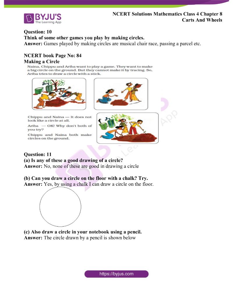 NCERT Solutions Class 4 Maths Chapter 8 Carts And Wheels Free Download