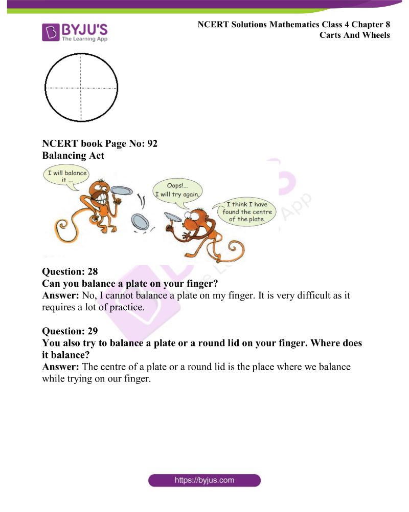 NCERT Solutions Class 4 Maths Chapter 8 Carts And Wheels Free Download