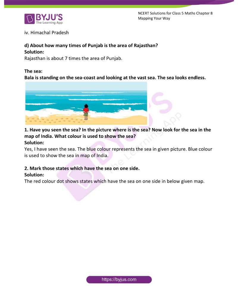 NCERT Solutions for Class 5 Maths Chapter 8 Mapping Your Way 10