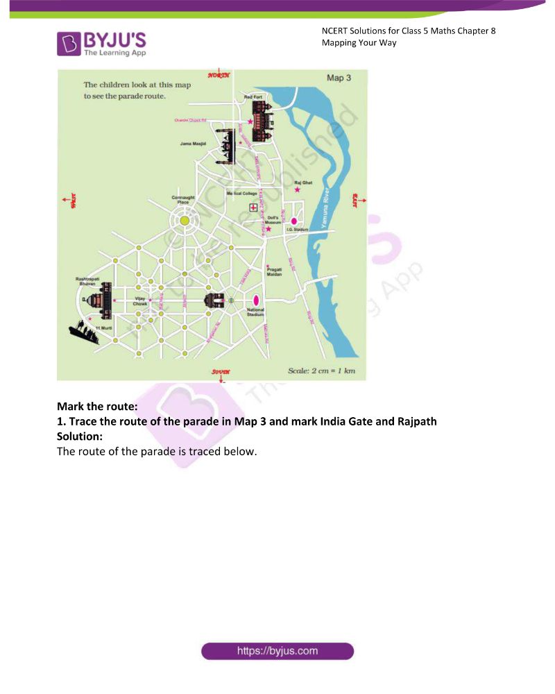 NCERT Solutions for Class 5 Maths Chapter 8 Mapping Your Way 3
